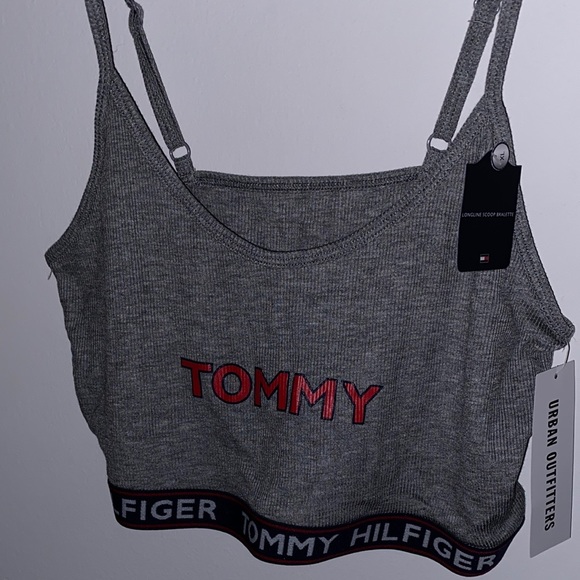 Tommy Hilfiger Gray Longline Scoop Bralette - Picture 2 of 4
